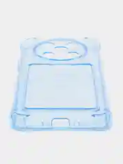 Светло-синий силиконовый чехол для Huawei Nova Y90 (Хуавей Нова у90), с карманом для карт, прозрачный