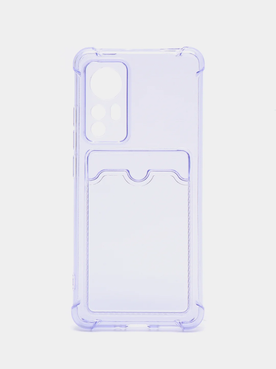 Лавандовый чехол Xiaomi 12 / 12X / Сяоми 12 / 12Х с карманом для карт