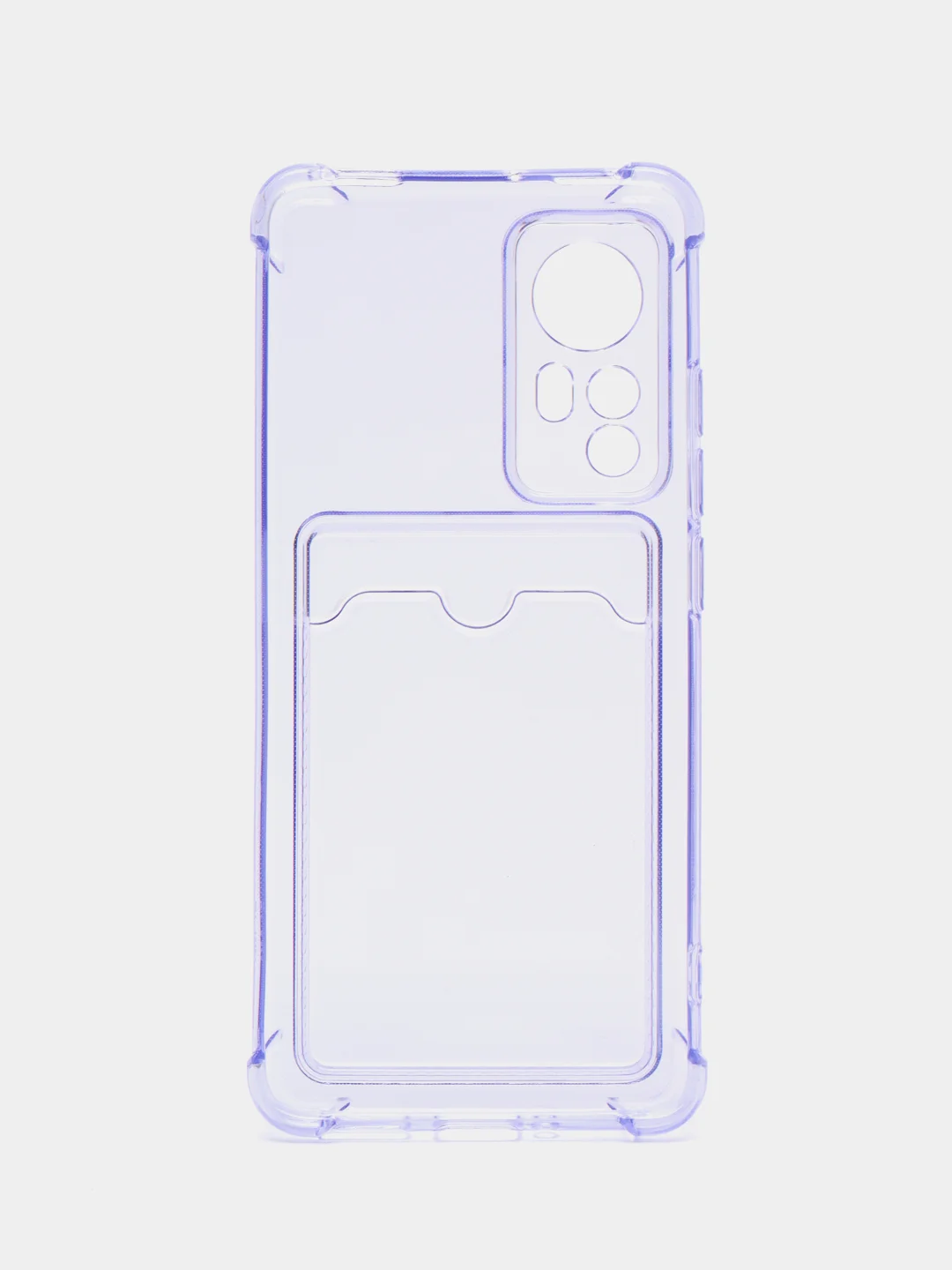 Лавандовый чехол Xiaomi 12 / 12X / Сяоми 12 / 12Х с карманом для карт