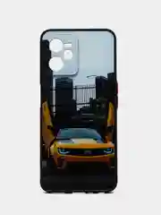 Золотой чехол с рисунком на Realme C35 (Реалми С35)