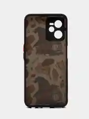 Тёмно-бордовый чехол с рисунком на Realme C35 (Реалми С35)
