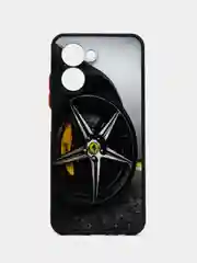 Серебряный чехол с рисунком на Realme C33 (Реалми С33)