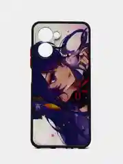 Фиолетовый чехол с рисунком на Realme C33 (Реалми С33)