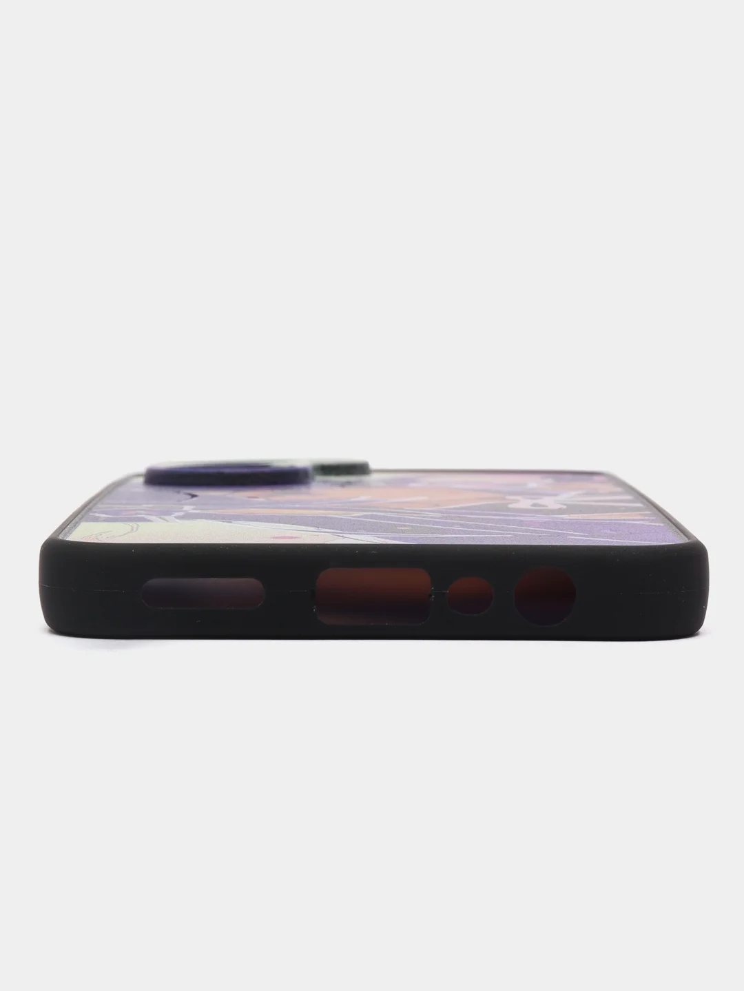 Фиолетовый чехол с рисунком на Realme C33 (Реалми С33)