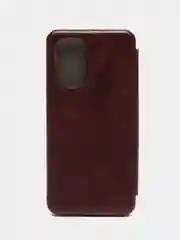 Коричневый чехол-книжка КАРТОФАН на Tecno Camon 19 и 19Pro, с функцией подставки и карманом, экокожа