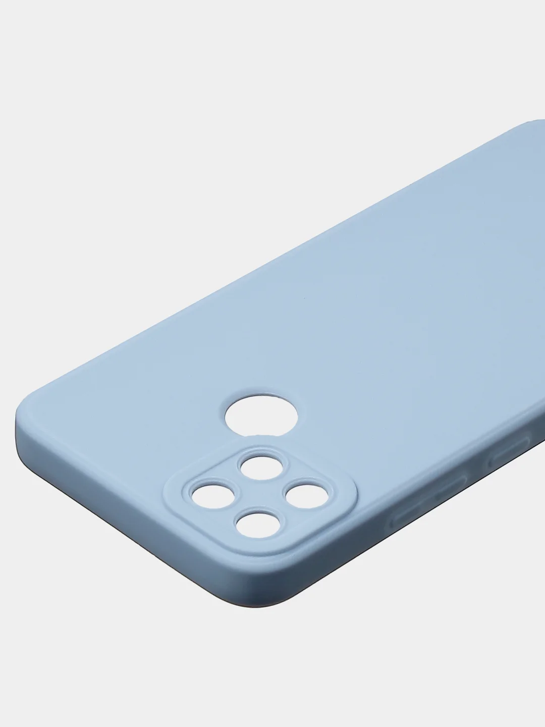 Голубой чехол для Realme C21Y, матовый, с дополнительной защитой камеры