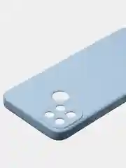 Голубой чехол для Realme C21Y, матовый, с дополнительной защитой камеры