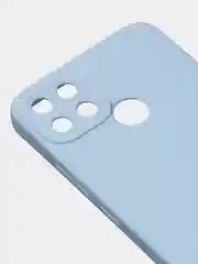 Голубой чехол для Realme C21Y, матовый, с дополнительной защитой камеры