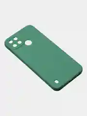 Зеленый чехол для Realme C21Y, матовый, с дополнительной защитой камеры