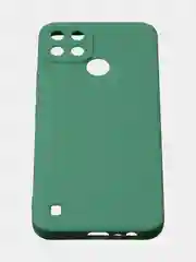 Зеленый чехол для Realme C21Y, матовый, с дополнительной защитой камеры