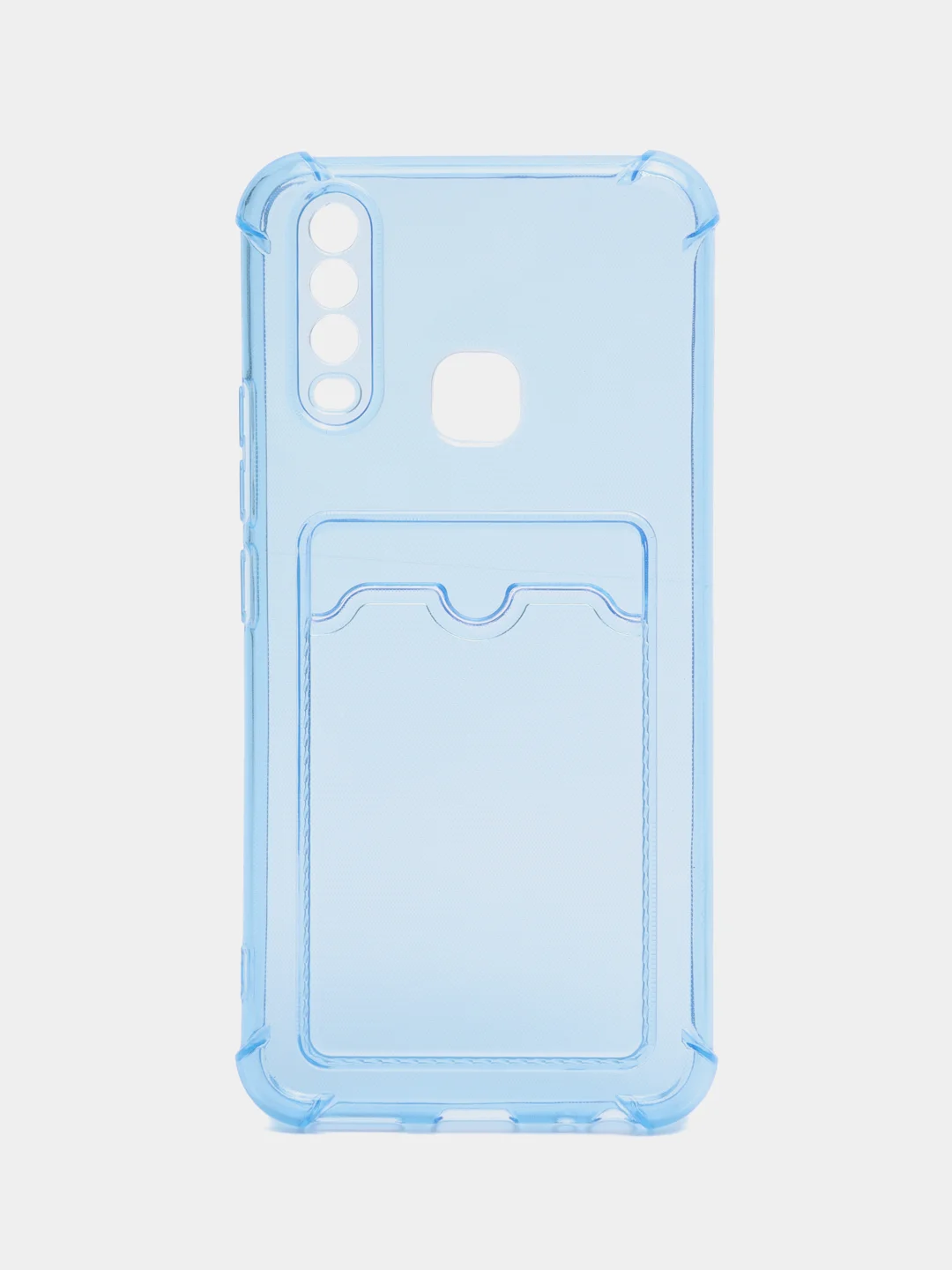 Светло-синий чехол Vivo Y11 / Y12 / Y15 / Y17 с карманом для карт