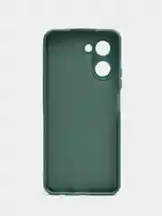 Зеленый чехол для iPhone 11, Realme C35, C31, C33, Honor X7A (2023) однотонный с защитой камеры