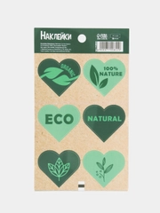 Наклейки для бизнеса Natural (Натуральный), 9 х 16 см