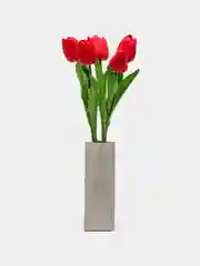 Красный искусственные цветы "Тюльпаны", 3 / 5 штук