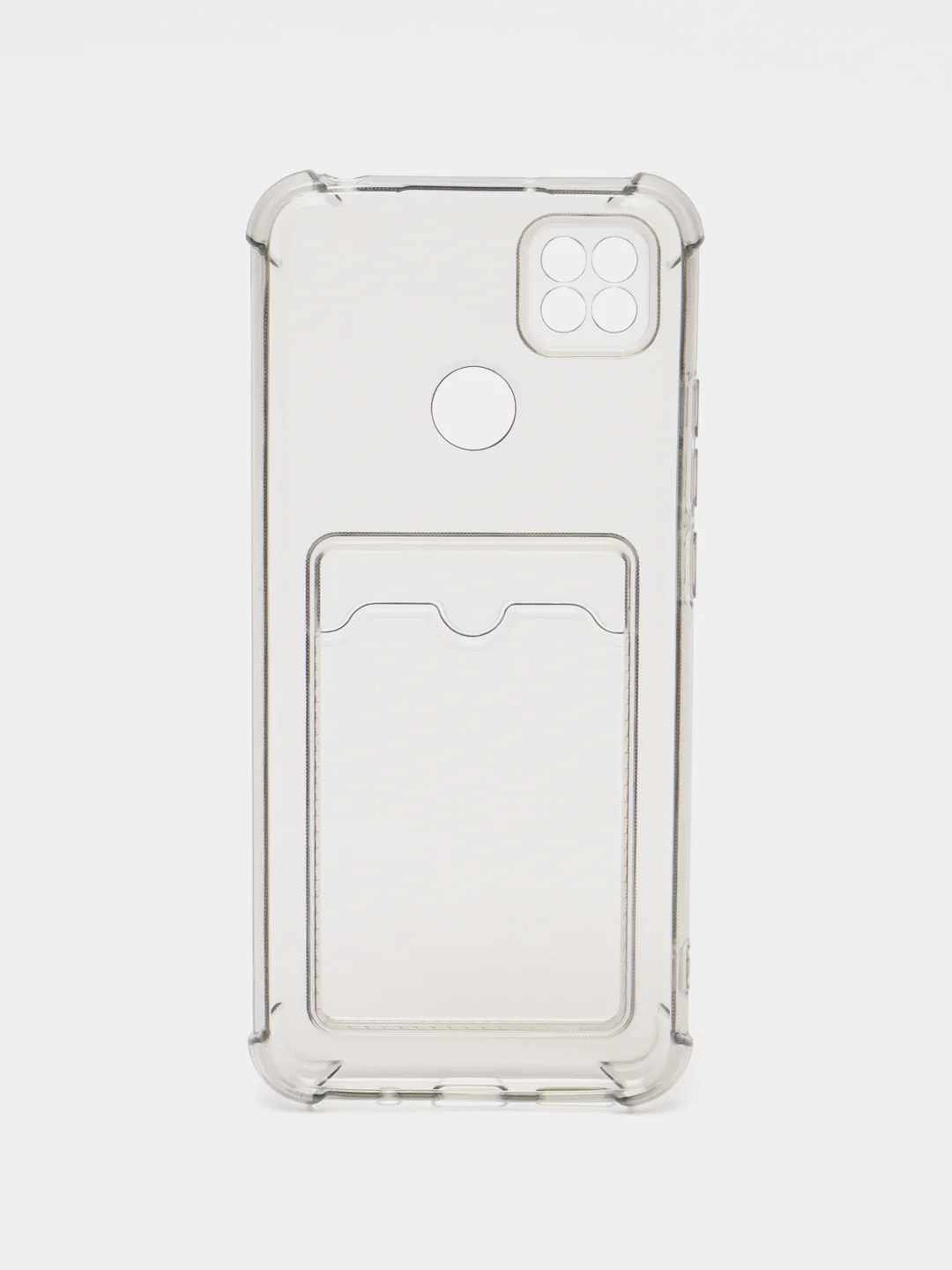 Хром силиконовый чехол Xiaomi Redmi 9C 10A Сяоми Редми 9С 10А, с карманом для карт, прозрачный