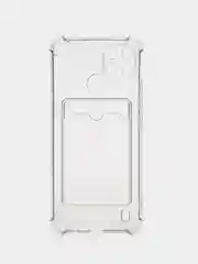 Хром чехол Realme C21Y Realme C25Y Реалми С21у С25у с карманом для карт, прозрачный