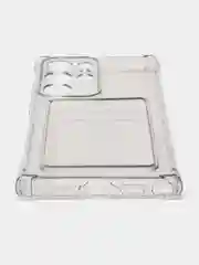 Хром чехол для Samsung Galaxy S23/S23 Ultra/S23 Plus, с карманом для карт, прозрачный