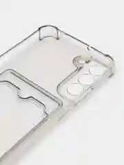 Хром чехол для Samsung Galaxy S22 / S22 Plus / S22 Ultra, с карманом для карт прозрачный