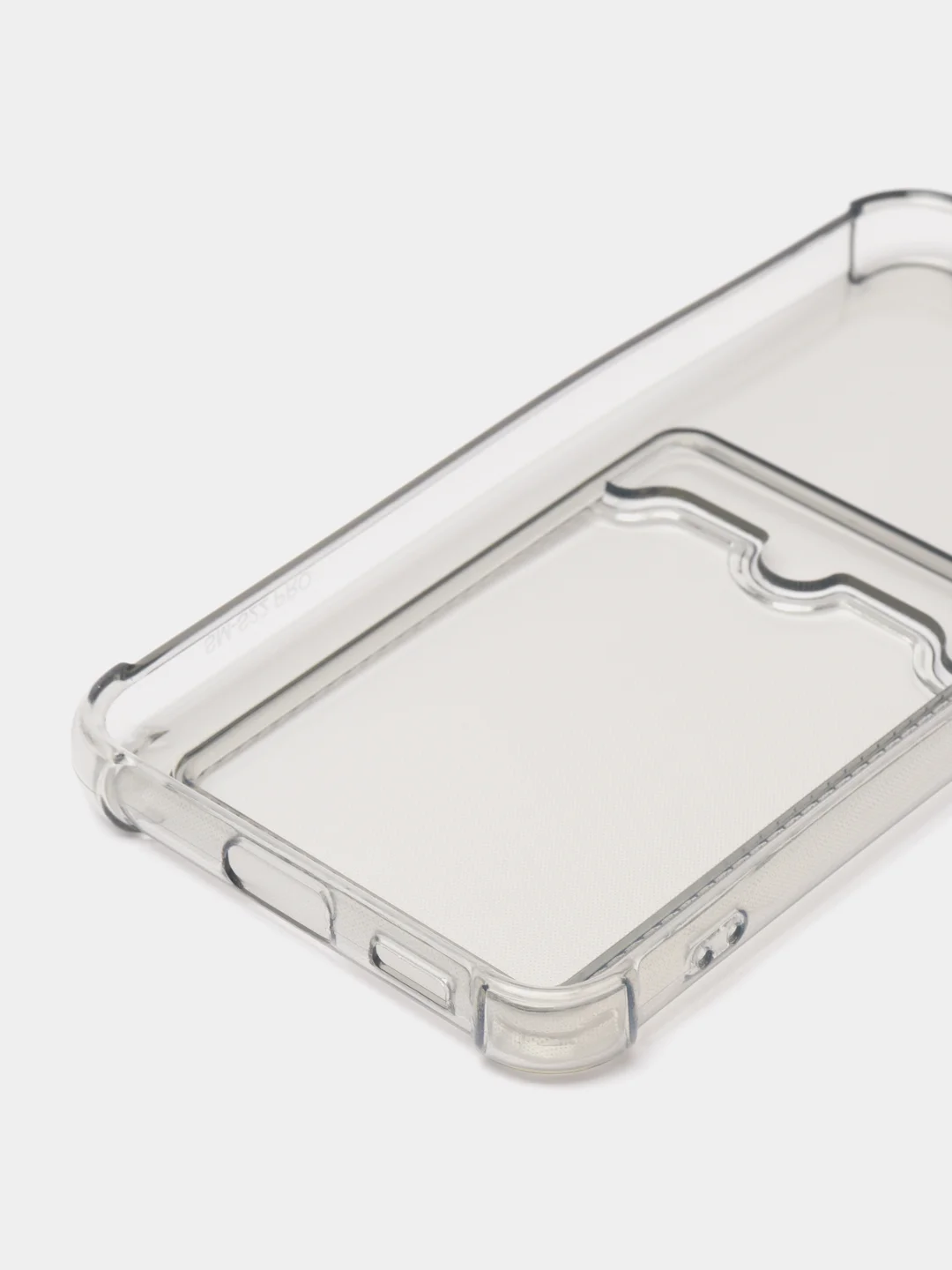 Хром чехол для Samsung Galaxy S22 / S22 Plus / S22 Ultra, с карманом для карт прозрачный