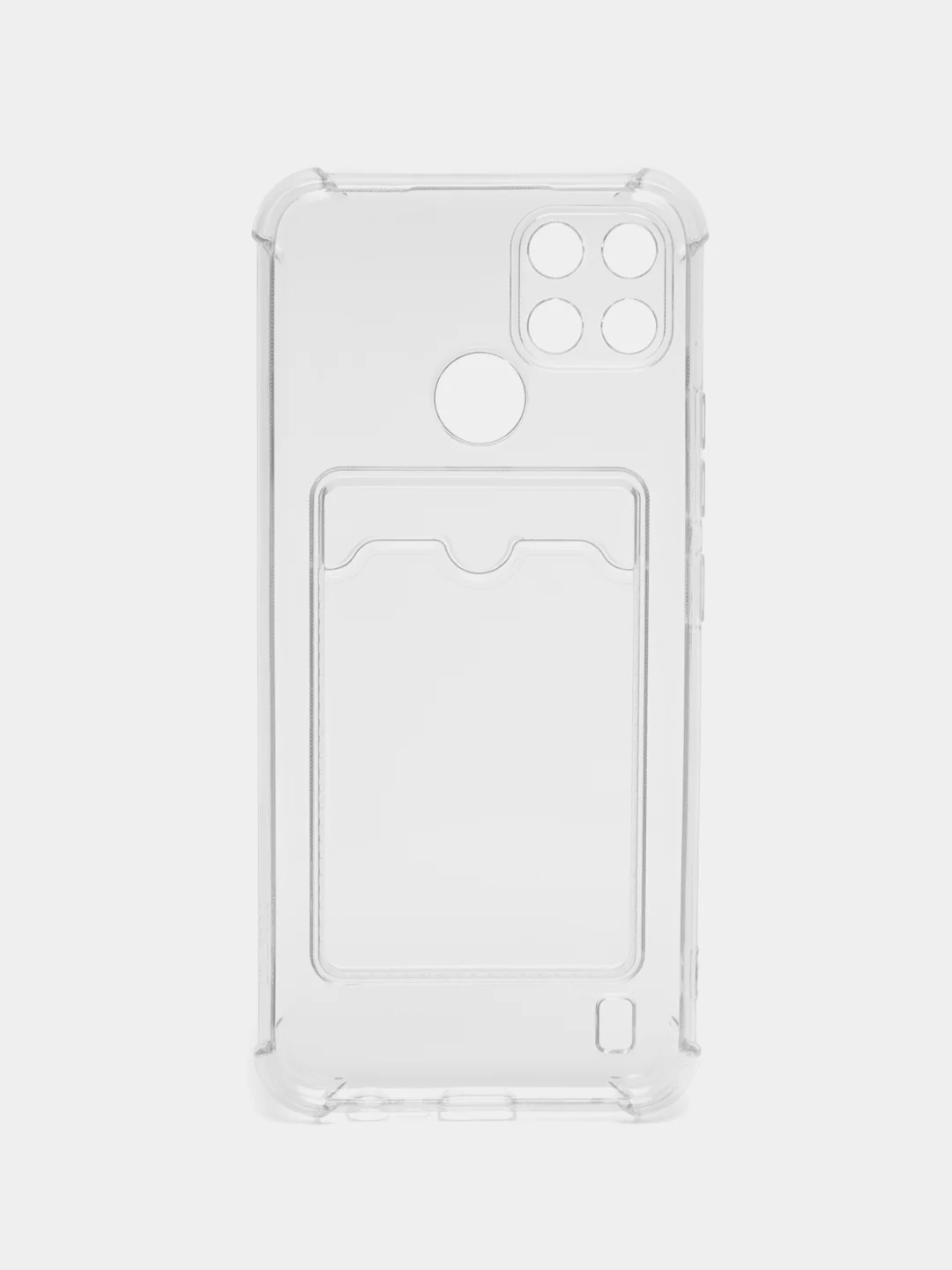 Молочный чехол Realme C21Y Realme C25Y Реалми С21у С25у с карманом для карт, прозрачный