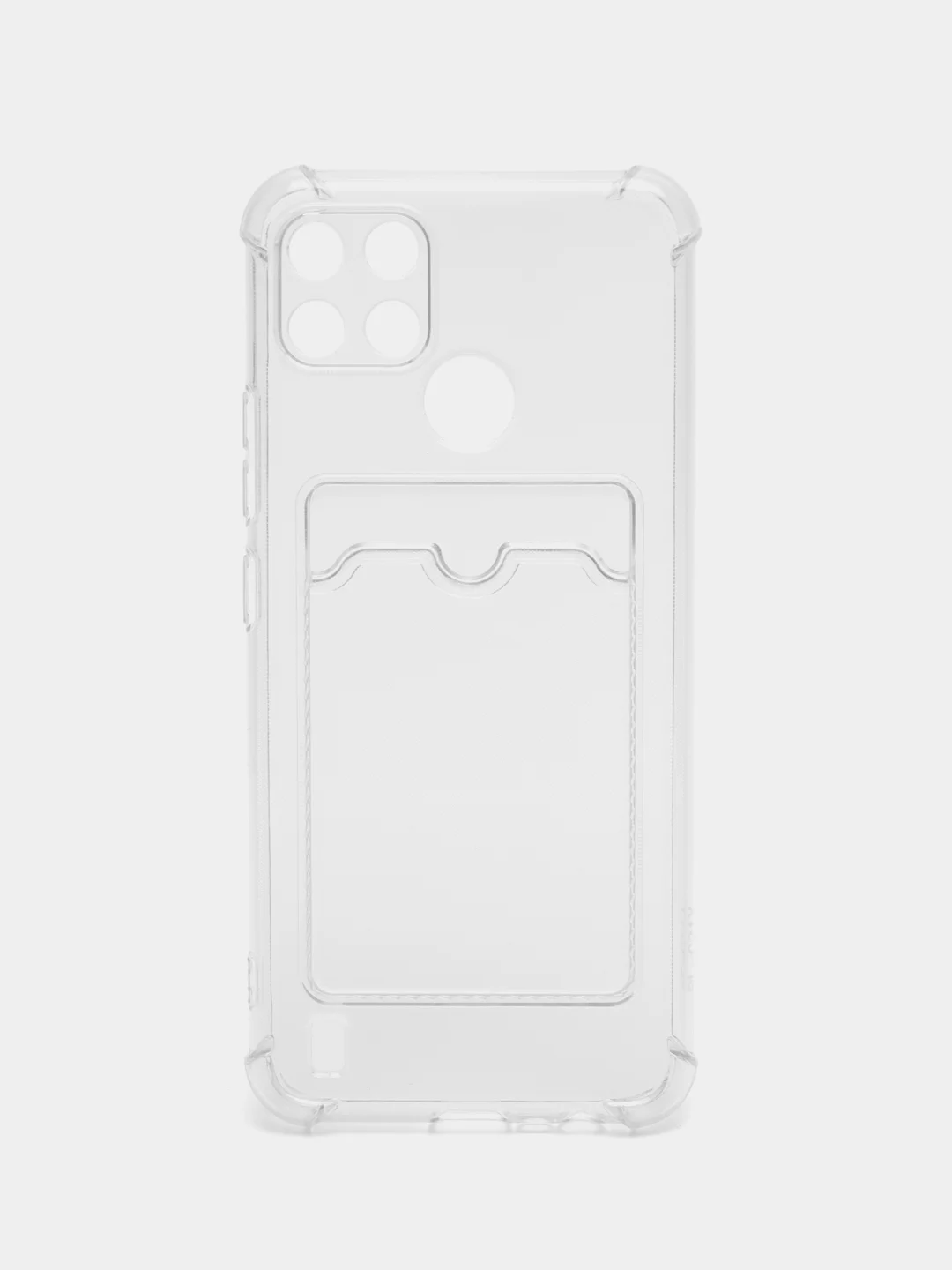 Молочный чехол Realme C21Y Realme C25Y Реалми С21у С25у с карманом для карт, прозрачный