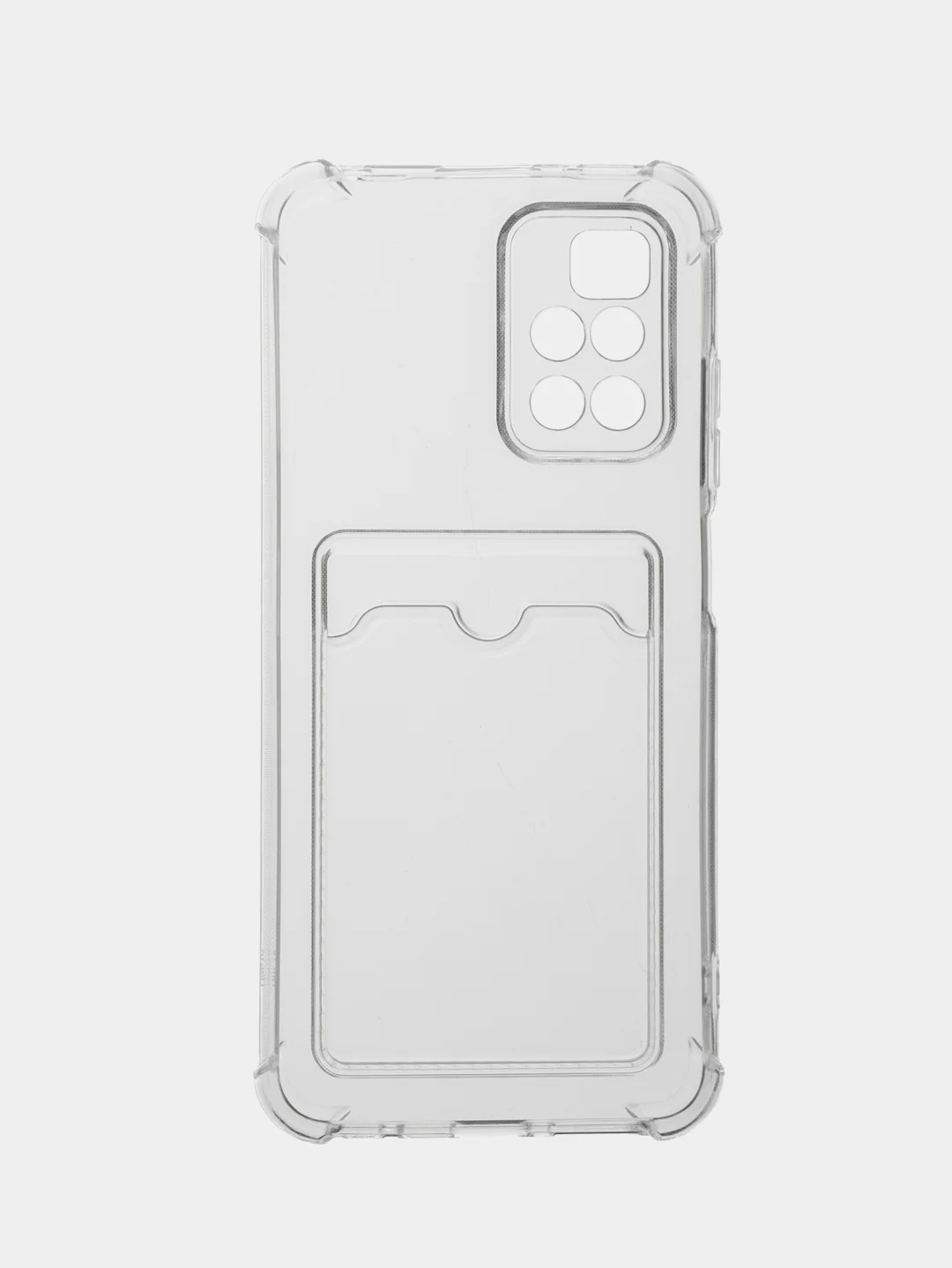 Прозрачный чехол для Xiaomi Redmi 10 (Редми 10), с карманом для карт