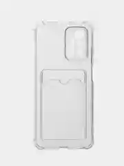 Прозрачный чехол для Xiaomi Redmi 10 (Редми 10), с карманом для карт