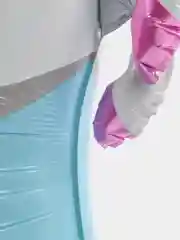 Желтый воздушный шар-фигура на подставке, Радужный единорог, надувается воздухом