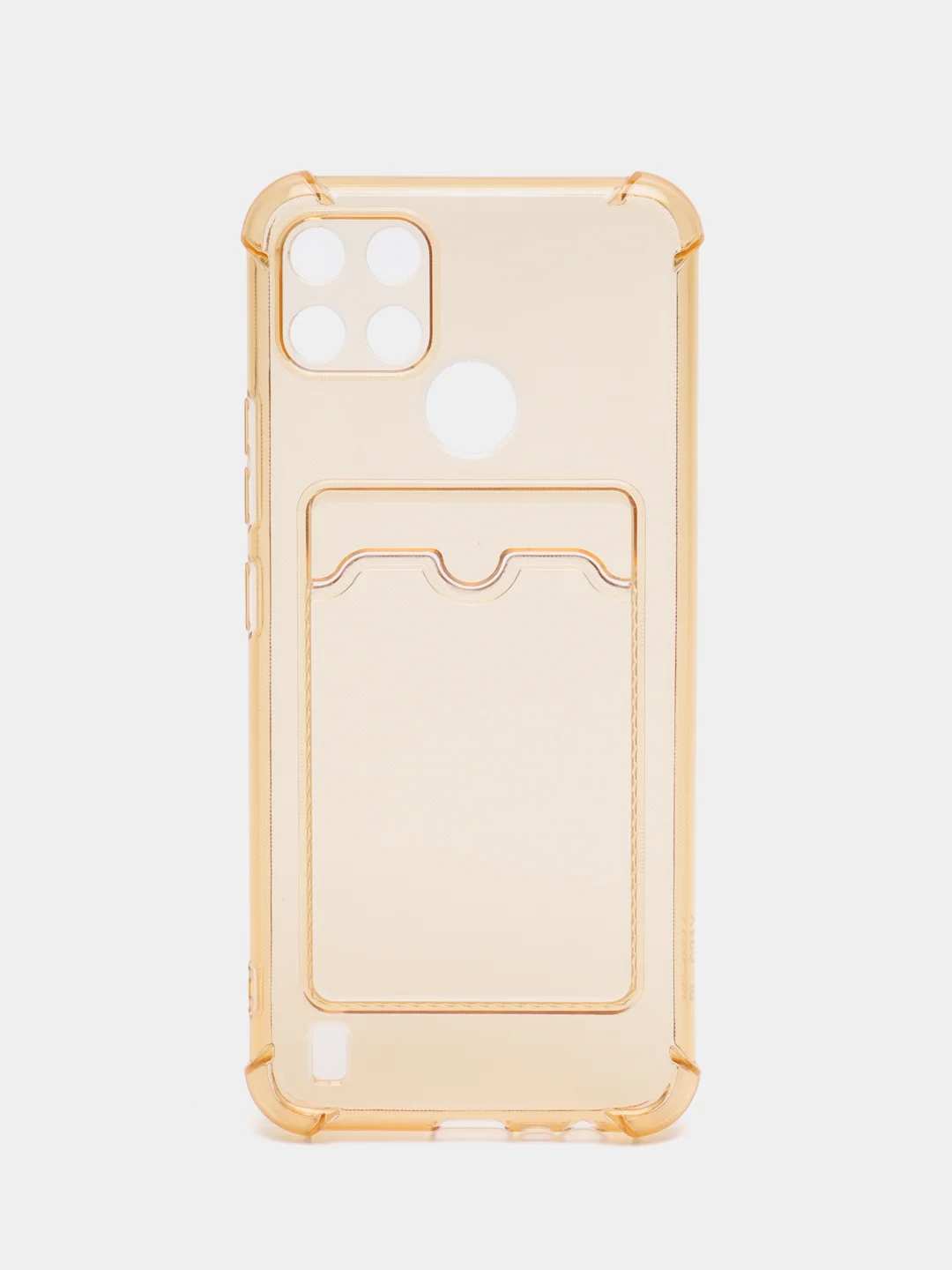 Карамельный чехол Realme C21Y Realme C25Y Реалми С21у С25у с карманом для карт, прозрачный