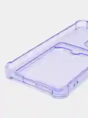 Лавандовый силиконовый чехол для Vivo V23 5G (Виво В23 5 Джи), с карманом для карт, прозрачный