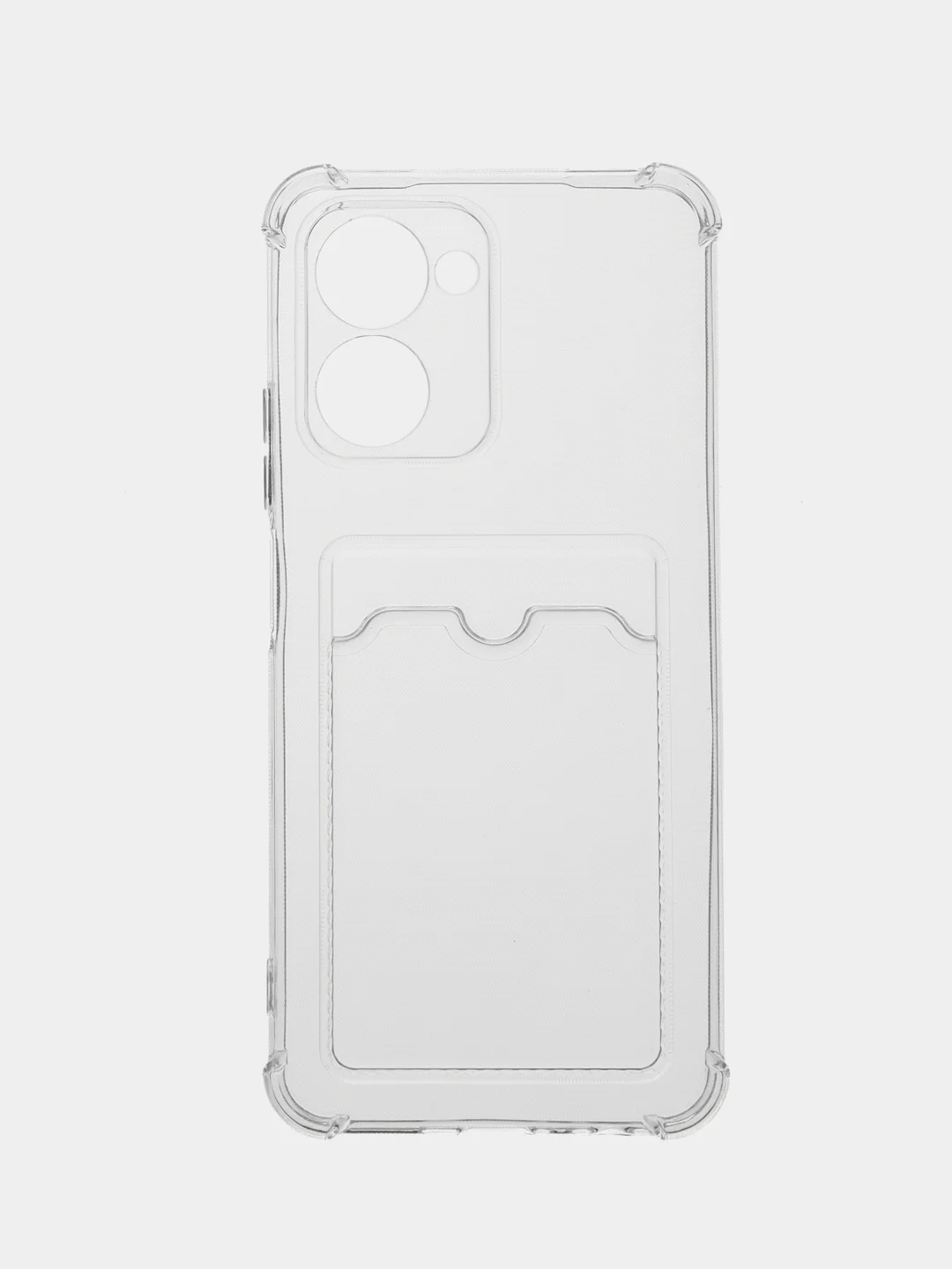 Прозрачный чехол для Realme C33 (Реалми С33), с карманом для карт, прозрачный