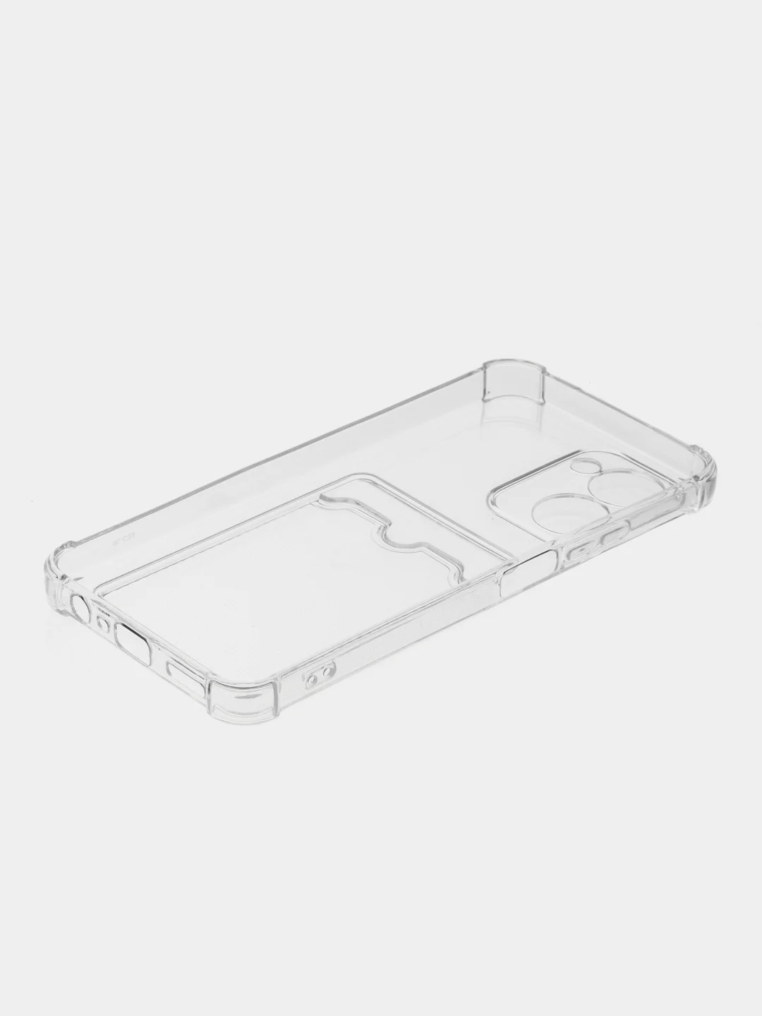 Прозрачный чехол для Realme C33 (Реалми С33), с карманом для карт, прозрачный