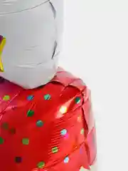 Белый воздушный шар-фигура "Торт на день рождение", на подставке