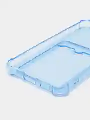 Светло-синий чехол для Samsung Galaxy S22 / S22 Plus / S22 Ultra, с карманом для карт прозрачный