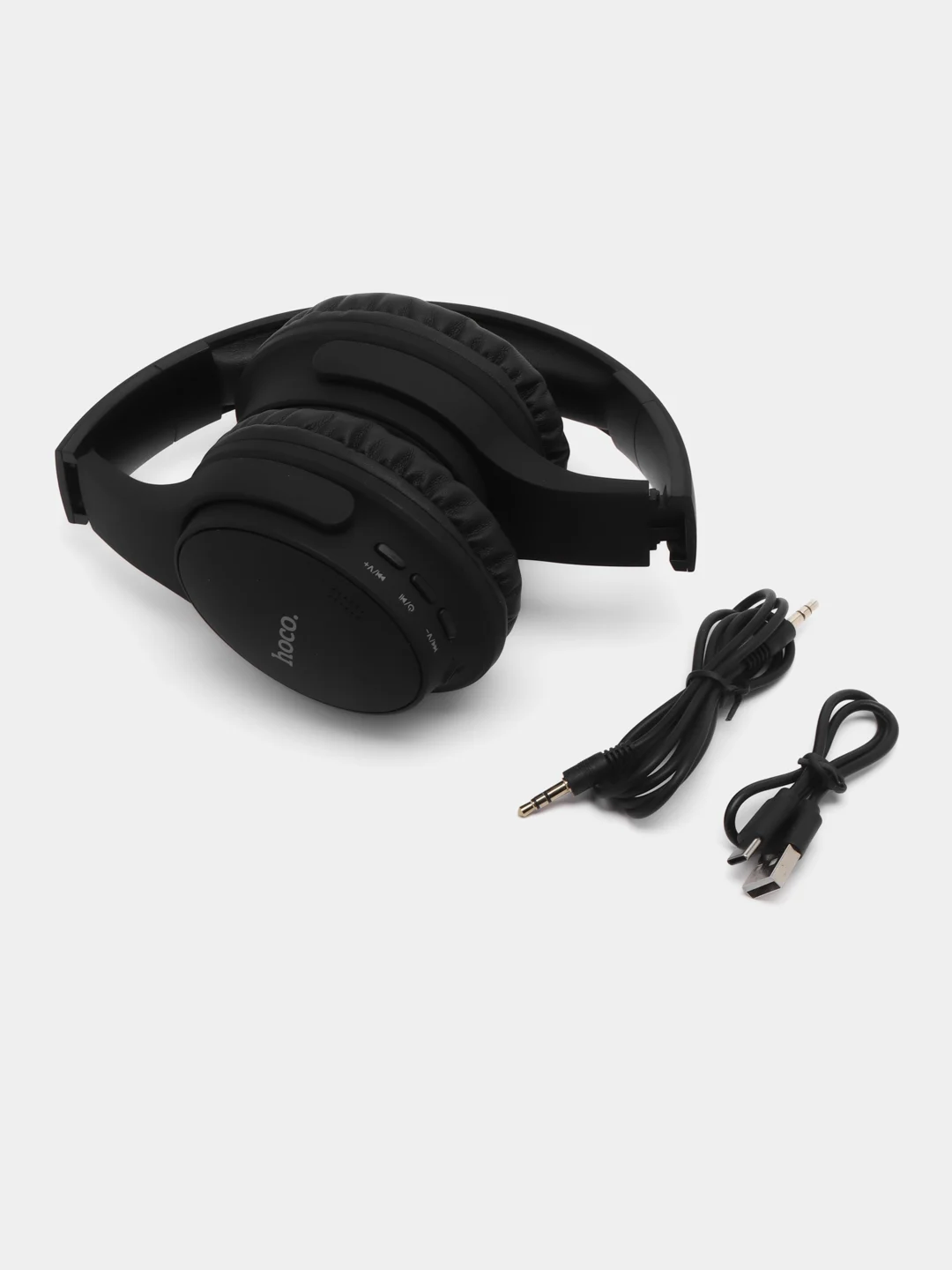 Черный беспроводные наушники HOCO W40 TF, с микрофоном, AUX, BT