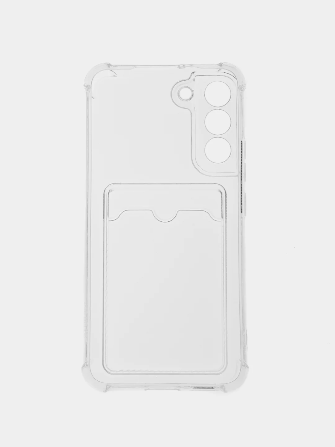 Прозрачный чехол для Samsung Galaxy S22 / S22 Plus / S22 Ultra, с карманом для карт прозрачный