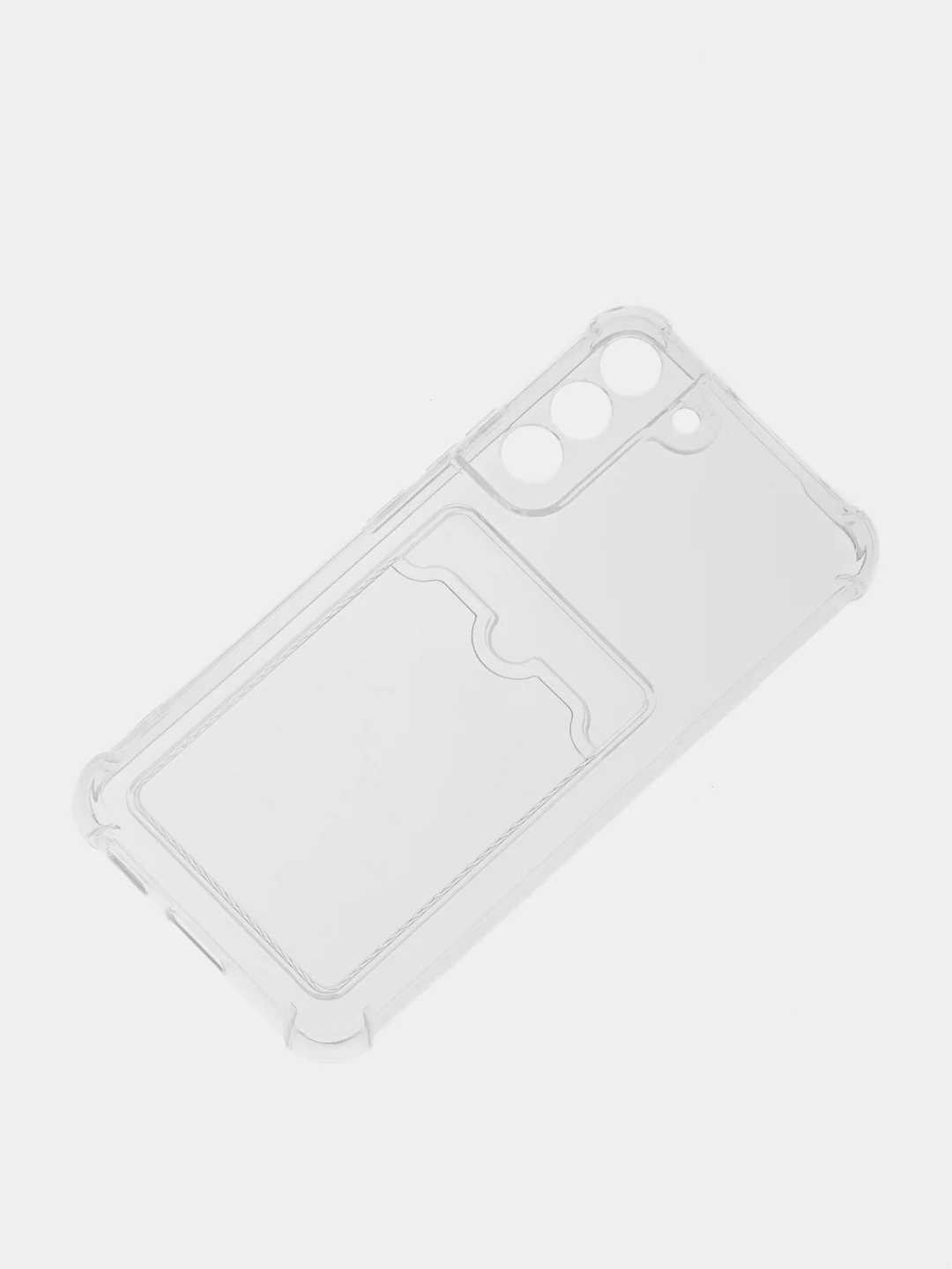 Прозрачный чехол для Samsung Galaxy S22 / S22 Plus / S22 Ultra, с карманом для карт прозрачный