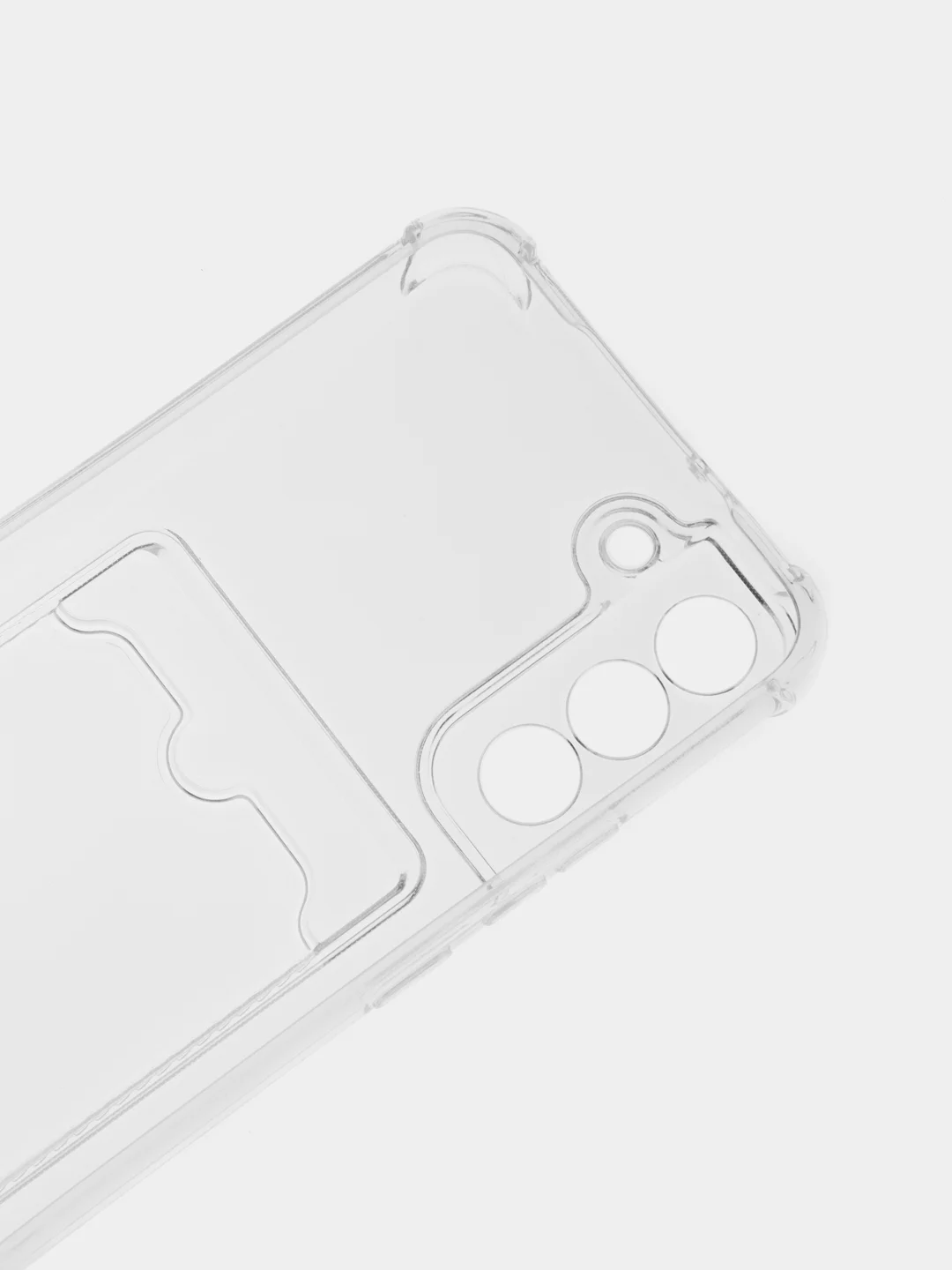 Прозрачный чехол для Samsung Galaxy S22 / S22 Plus / S22 Ultra, с карманом для карт прозрачный