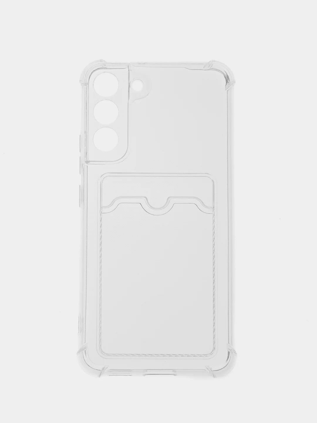 Прозрачный чехол для Samsung Galaxy S22 / S22 Plus / S22 Ultra, с карманом для карт прозрачный