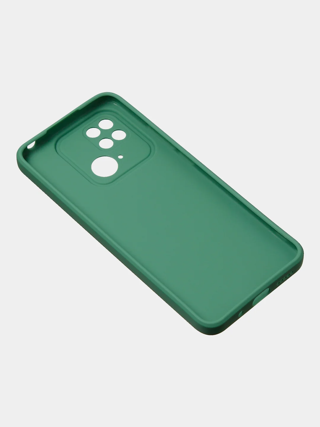 Зеленый чехол для Redmi 10C матовый, с дополнительной защитой камеры