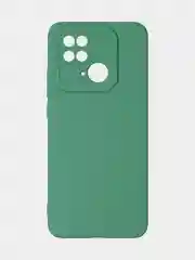 Зеленый чехол для Redmi 10C матовый, с дополнительной защитой камеры