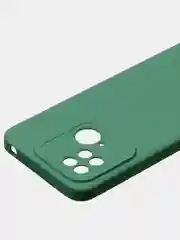 Зеленый чехол для Redmi 10C матовый, с дополнительной защитой камеры