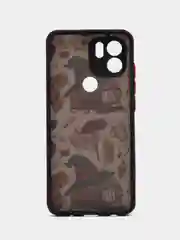 Тёмно-бордовый чехол с рисунком на Xiaomi Redmi A1+, Xiaomi Redmi A2+ и Poco C51 (Сяоми Редми А1+/A2+)