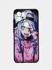 Сиреневый чехол с рисунком на Xiaomi Redmi A1+, Xiaomi Redmi A2+ и Poco C51 (Сяоми Редми А1+/A2+)