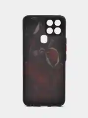 Багровый чехол с рисунком на Infinix Smart 6 и Smart 6 HD (Инфиникс Смарт 6 и Смарт 6 HD)