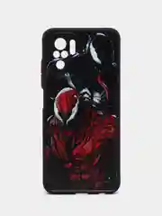 Багровый чехол с рисунком на Poco M5s, Xiaomi Redmi Note 10 и Note 10S (Поко М5с и Редми Нот 10)