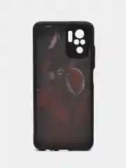 Багровый чехол с рисунком на Poco M5s, Xiaomi Redmi Note 10 и Note 10S (Поко М5с и Редми Нот 10)