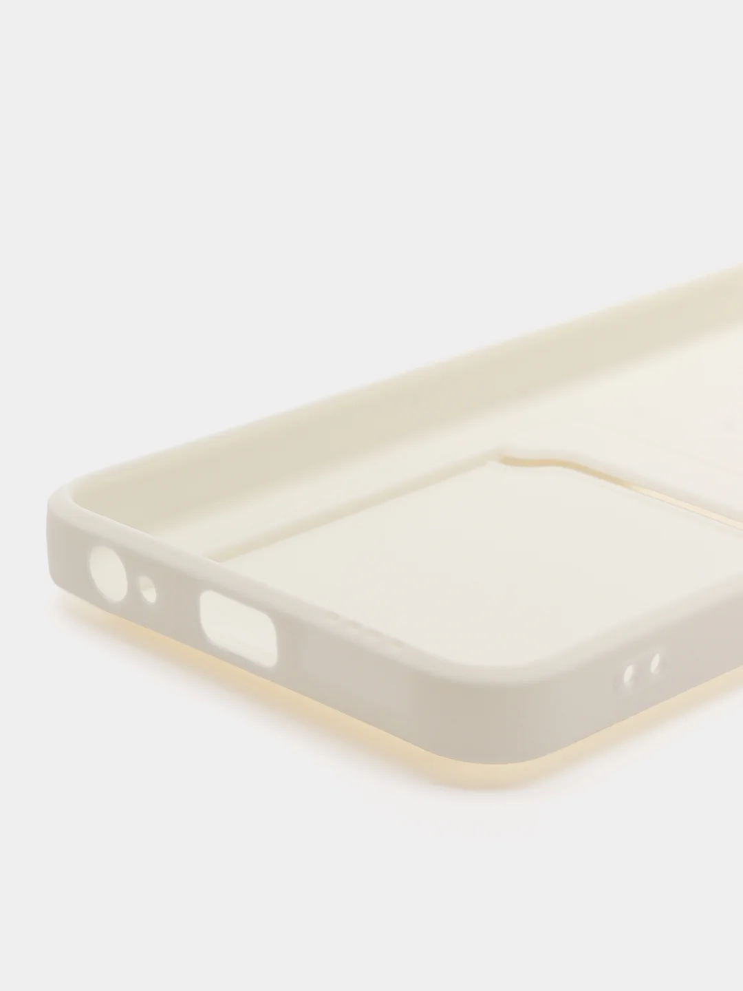Белый силиконовый чехол для Tecno POVA Neo 2 (Техно Пова Нео 2), прозрачный с карманом для карт