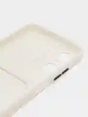 Белый силиконовый чехол для Tecno POP 6 Pro (Техно Поп 6 Про), с карманом для карт, прозрачный