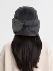 Серый шапка ушанка унисекс